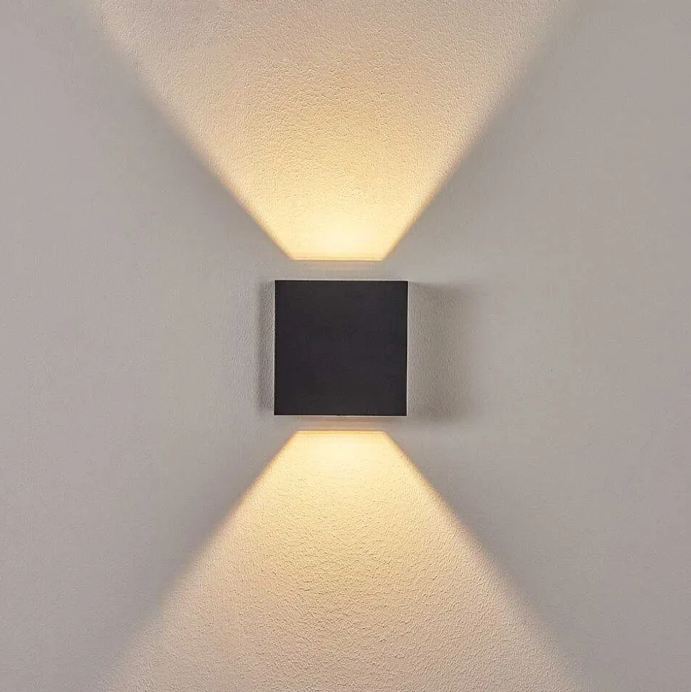 Applique Murale D'Exterieur Spidern Led Noir, 1 Lumiere