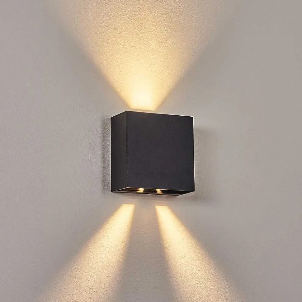 Applique Murale D'Exterieur Spidern Led Noir, 1 Lumiere