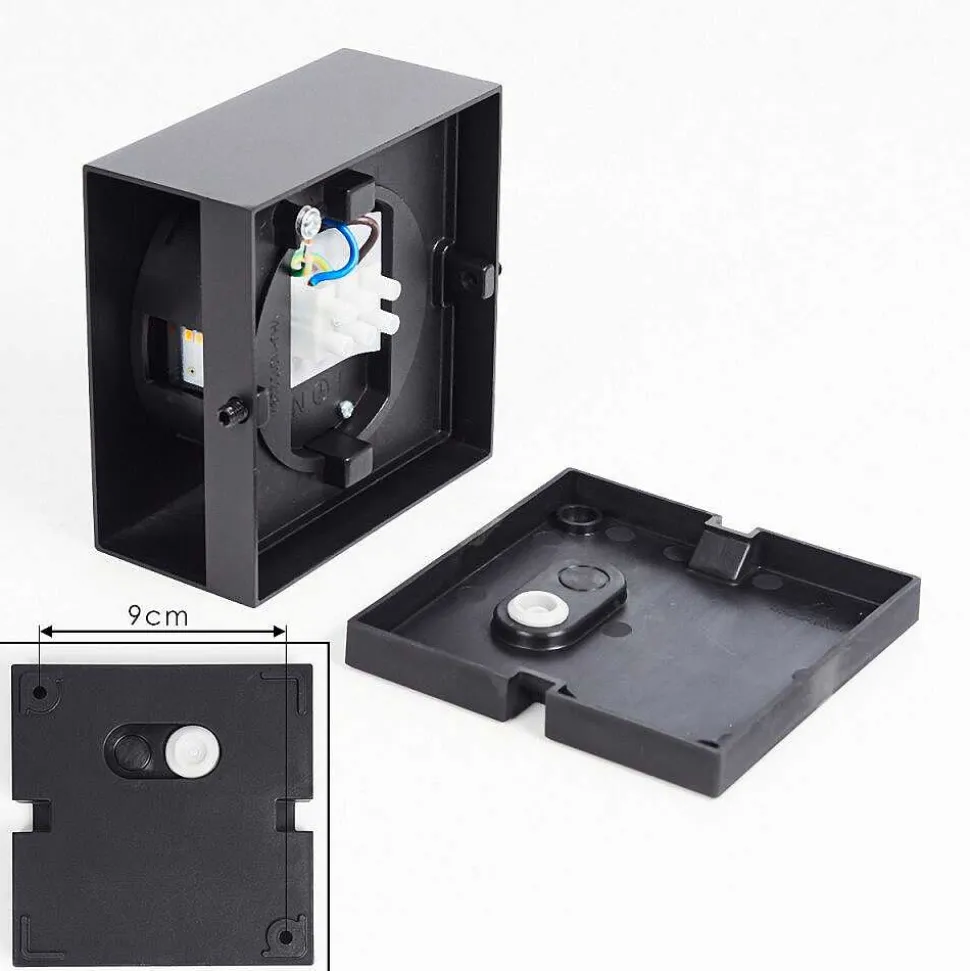 Applique Murale D'Exterieur Spidern Led Noir, 1 Lumiere