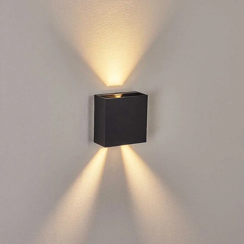 Applique Murale D'Exterieur Spidern Led Noir, 1 Lumiere