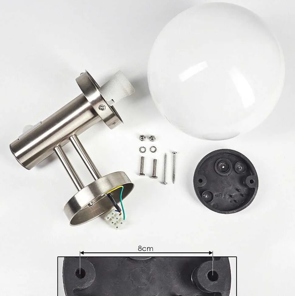 Applique Murale D'Exterieur Napaskiak Nickel Mat, 1 Lumiere, Detecteur De Mouvement