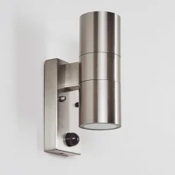 Applique Murale D'Exterieur Bessiebelle Acier Inoxydable, 2 Lumieres, Detecteur De Mouvement