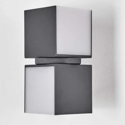 Applique Murale D'Exterieur Swanek Led Anthracite, 2 Lumieres