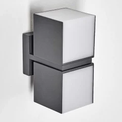 Applique Murale D'Exterieur Swanek Led Anthracite, 2 Lumieres