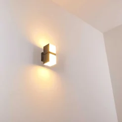 Applique Murale D'Exterieur Swanek Led Anthracite, 2 Lumieres