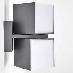 Applique Murale D'Exterieur Swanek Led Anthracite, 2 Lumieres