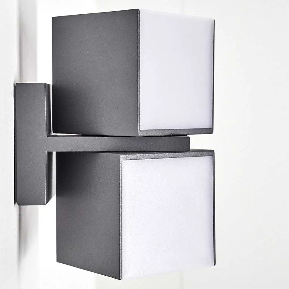 Applique Murale D'Exterieur Swanek Led Anthracite, 2 Lumieres