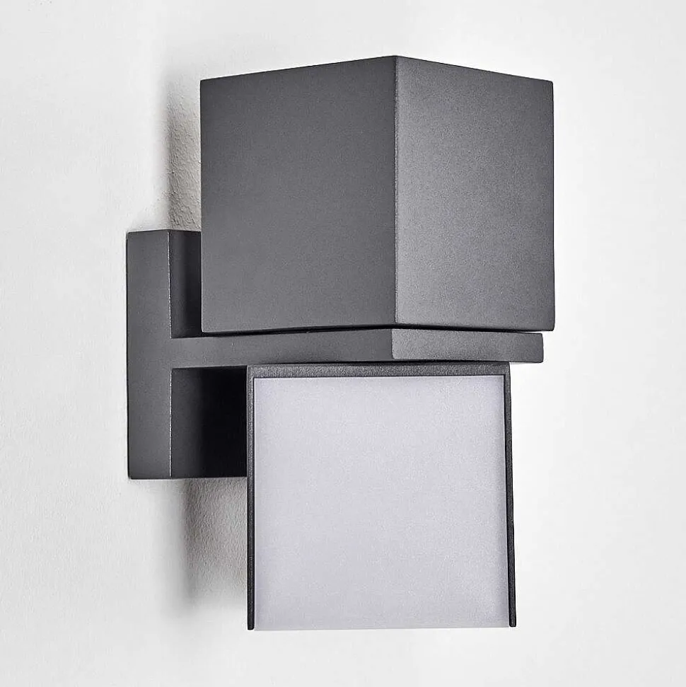 Applique Murale D'Exterieur Swanek Led Anthracite, 2 Lumieres