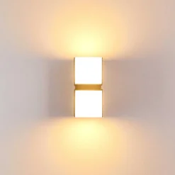 Applique Murale D'Exterieur Swanek Led Anthracite, 2 Lumieres