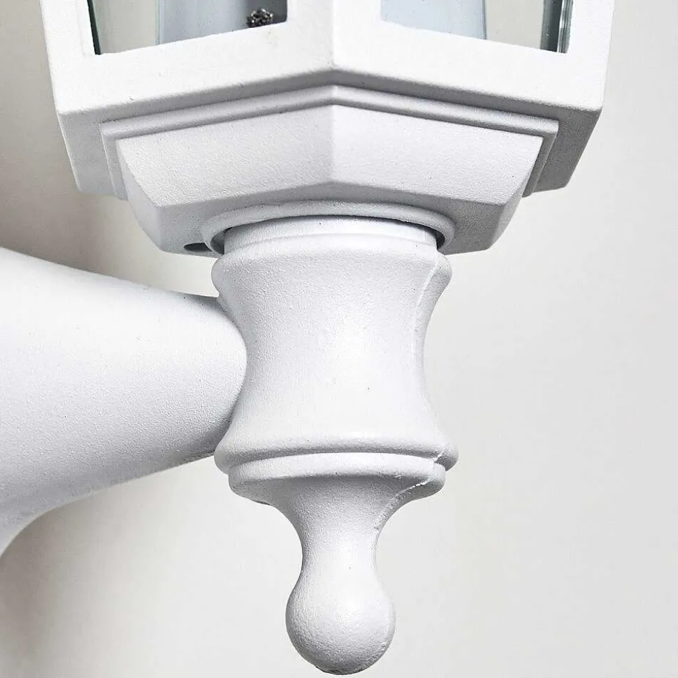 Applique Murale D'Exterieur Loria Blanc, 1 Lumiere, Detecteur De Mouvement