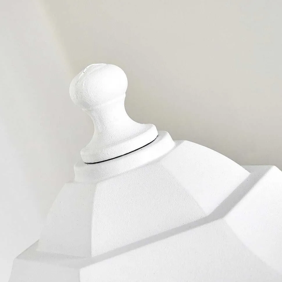 Applique Murale D'Exterieur Loria Blanc, 1 Lumiere, Detecteur De Mouvement