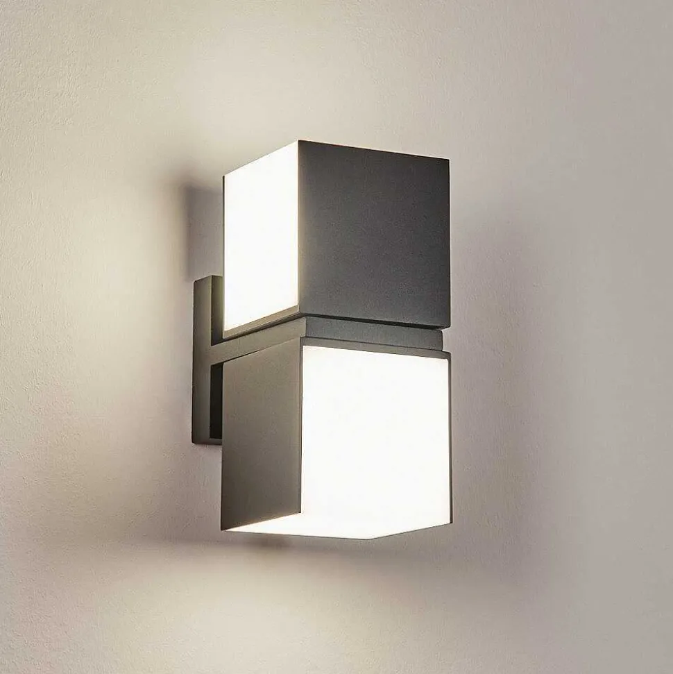 Applique Murale D'Exterieur Swanek Led Anthracite, 1 Lumiere