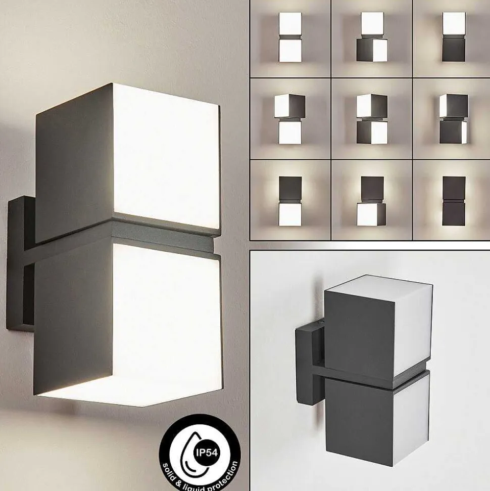 Applique Murale D'Exterieur Swanek Led Anthracite, 1 Lumiere