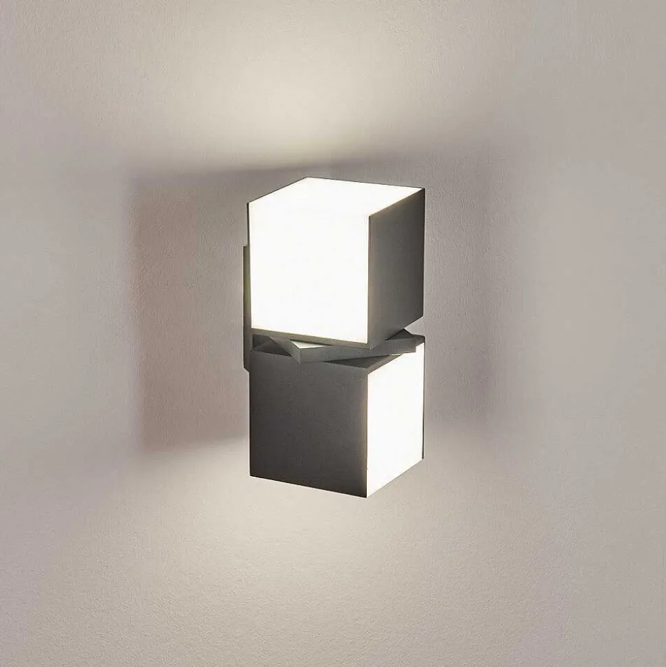 Applique Murale D'Exterieur Swanek Led Anthracite, 1 Lumiere