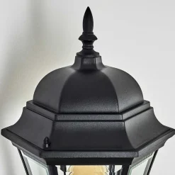 Applique Murale D'Exterieur Etoe Noir, 1 Lumiere, Detecteur De Mouvement