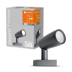 Applique Murale D'Exterieur Ledvance Garden Spot Gris, 1 Lumiere, Changeur De Couleurs