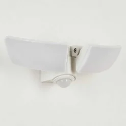 Applique Murale D'Exterieur Carnetin Led Blanc, 2 Lumieres, Detecteur De Mouvement