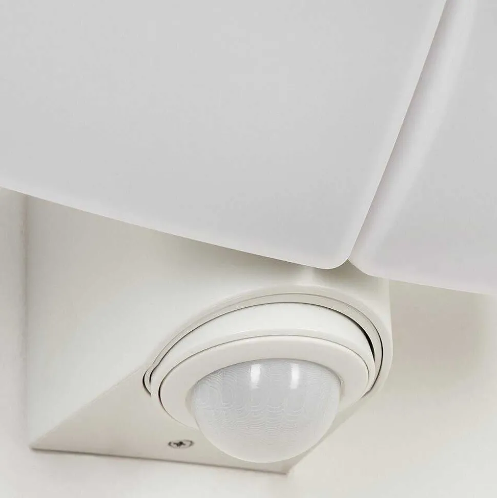 Applique Murale D'Exterieur Carnetin Led Blanc, 2 Lumieres, Detecteur De Mouvement