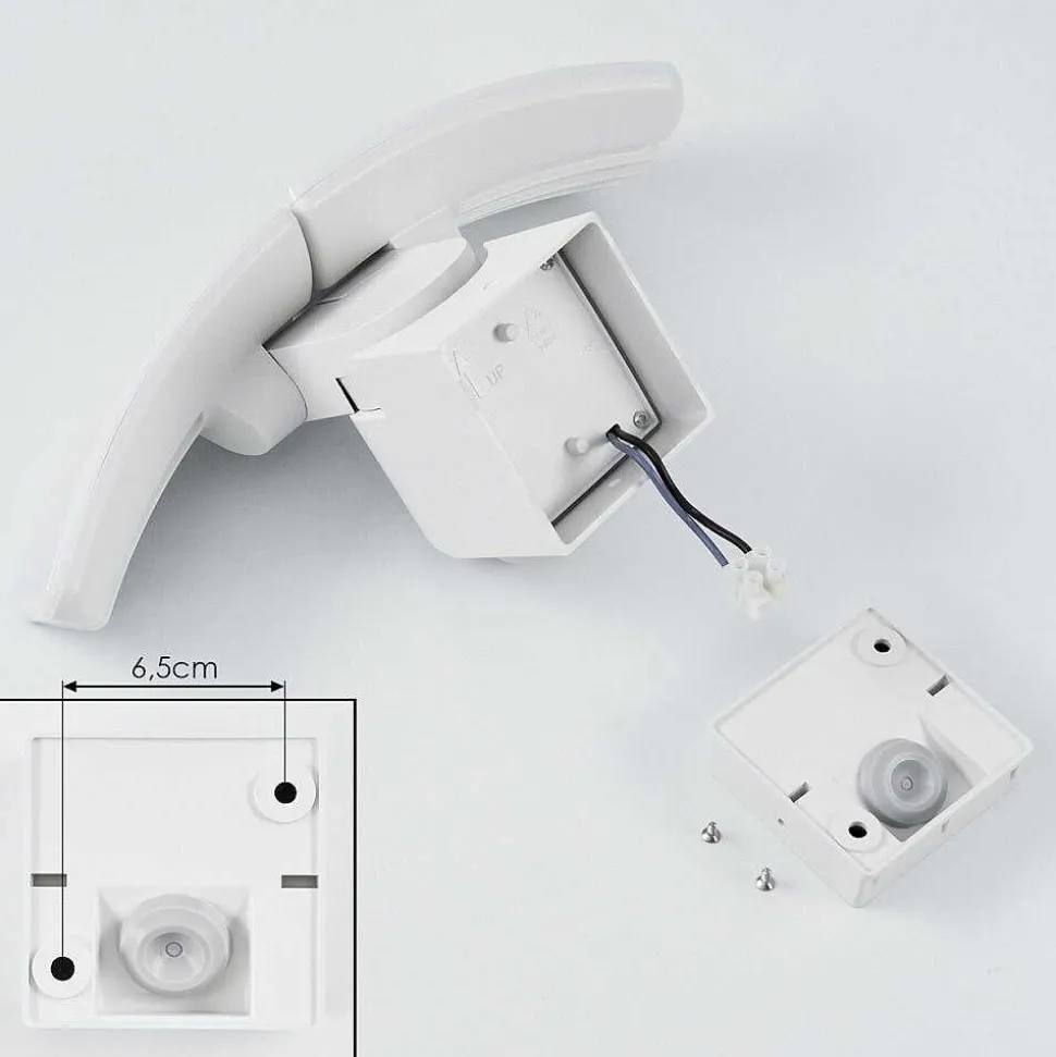 Applique Murale D'Exterieur Carnetin Led Blanc, 2 Lumieres, Detecteur De Mouvement