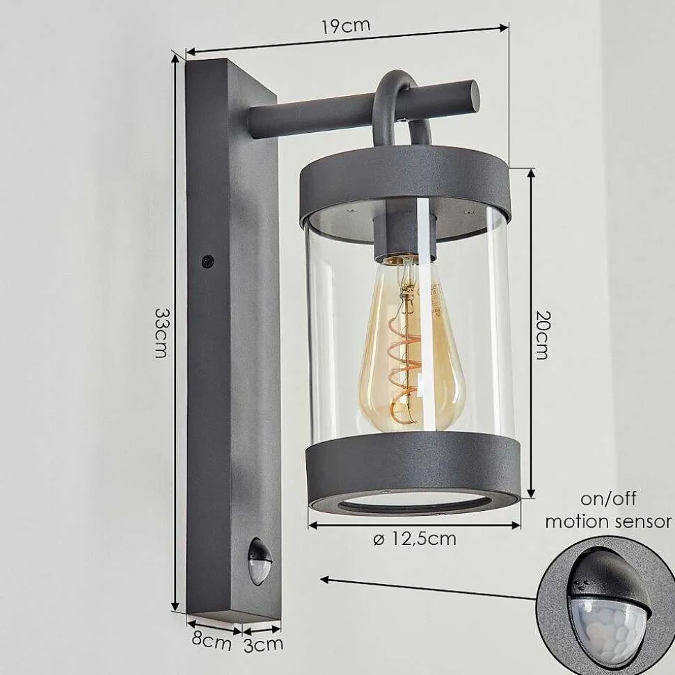 Applique Murale D'Exterieur Fulham Anthracite, 1 Lumiere