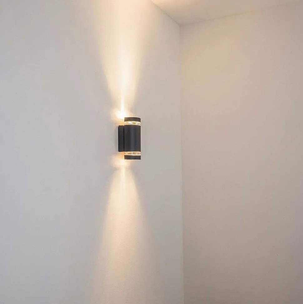 Applique Murale D'Exterieur Tagish Anthracite, 2 Lumieres