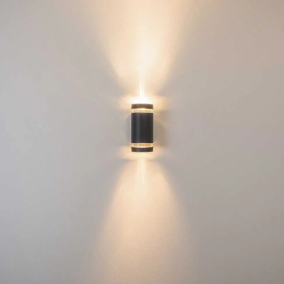 Applique Murale D'Exterieur Tagish Anthracite, 2 Lumieres