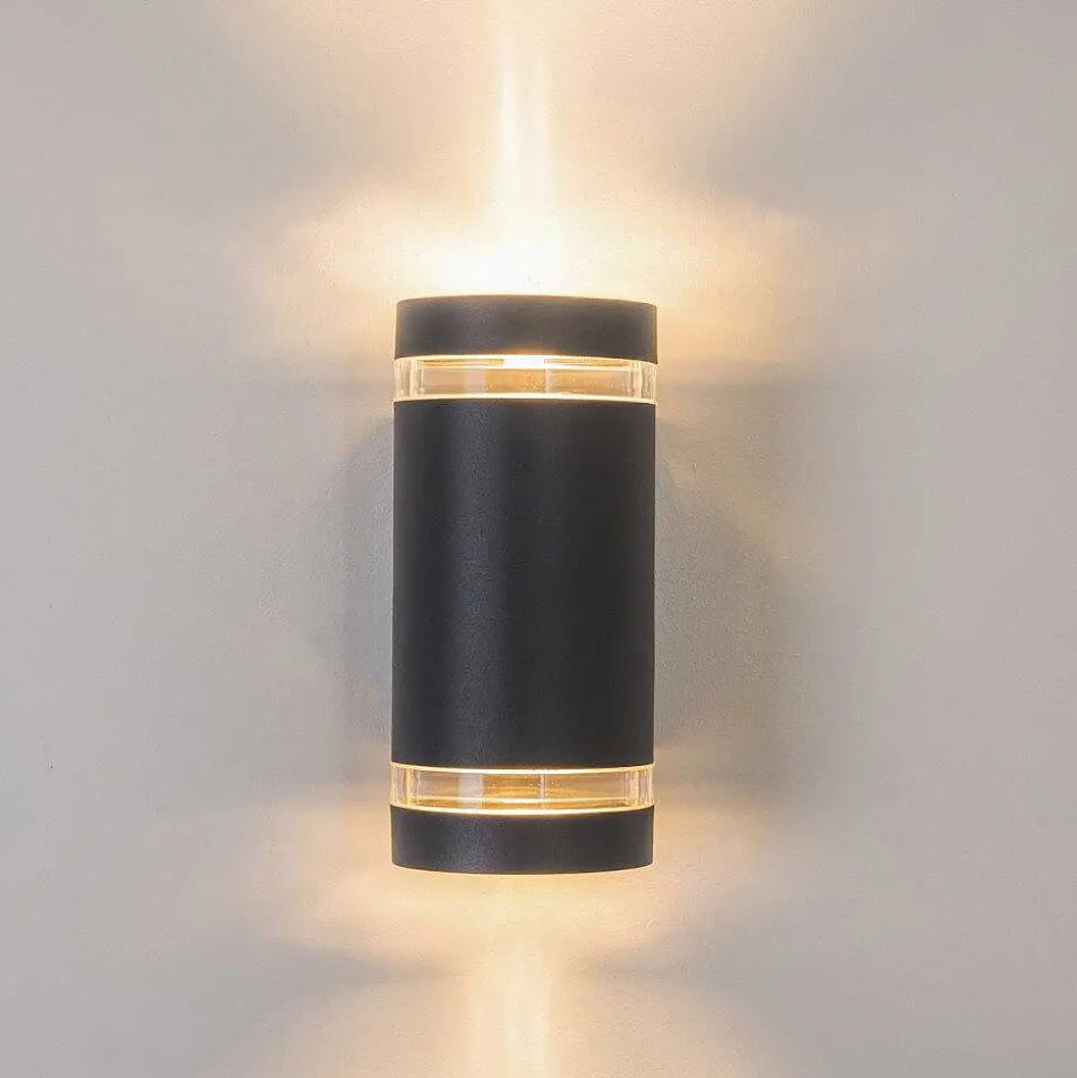 Applique Murale D'Exterieur Tagish Anthracite, 2 Lumieres