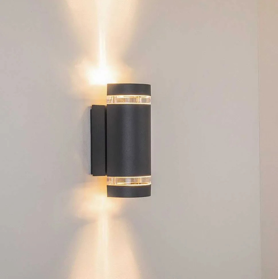 Applique Murale D'Exterieur Tagish Anthracite, 2 Lumieres