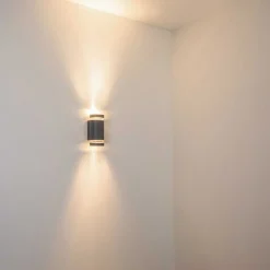 Applique Murale D'Exterieur Tagish Anthracite, 2 Lumieres