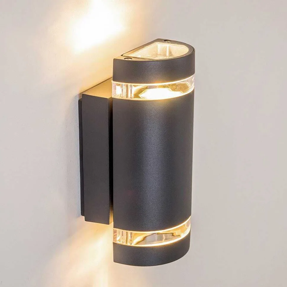 Applique Murale D'Exterieur Tagish Anthracite, 2 Lumieres