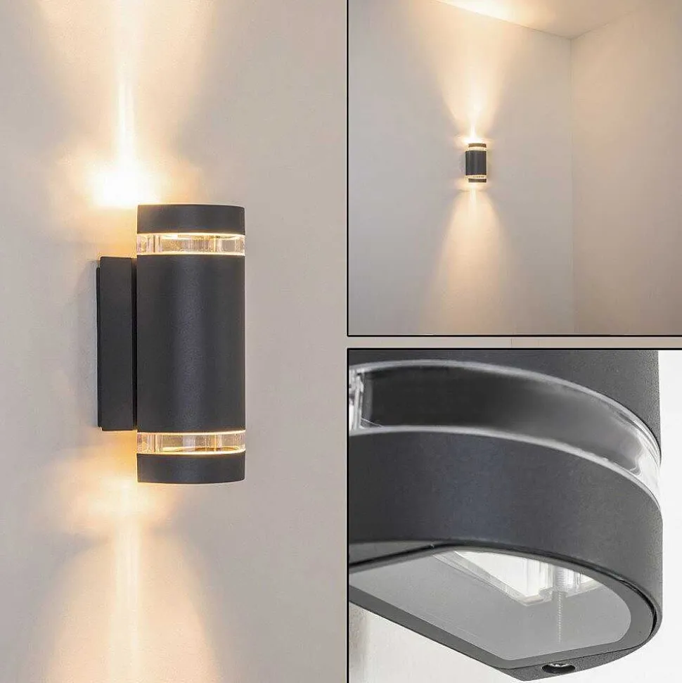 Applique Murale D'Exterieur Tagish Anthracite, 2 Lumieres