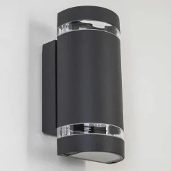 Applique Murale D'Exterieur Tagish Anthracite, 2 Lumieres