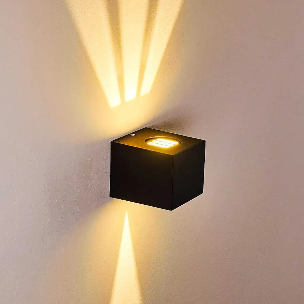 Applique Murale D'Exterieur Jonava Led Noir, 2 Lumieres