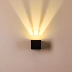 Applique Murale D'Exterieur Jonava Led Noir, 2 Lumieres