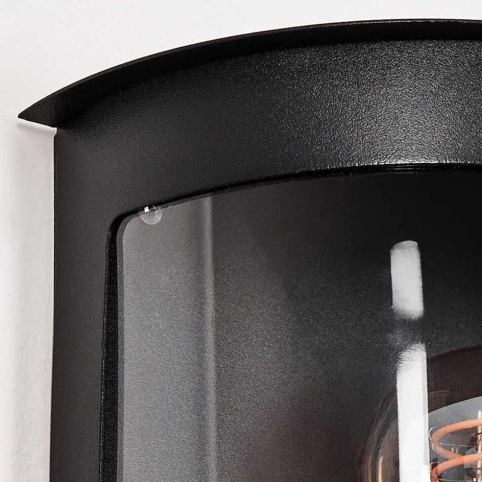 Applique Murale D'Exterieur Spitnes Noir, 1 Lumiere