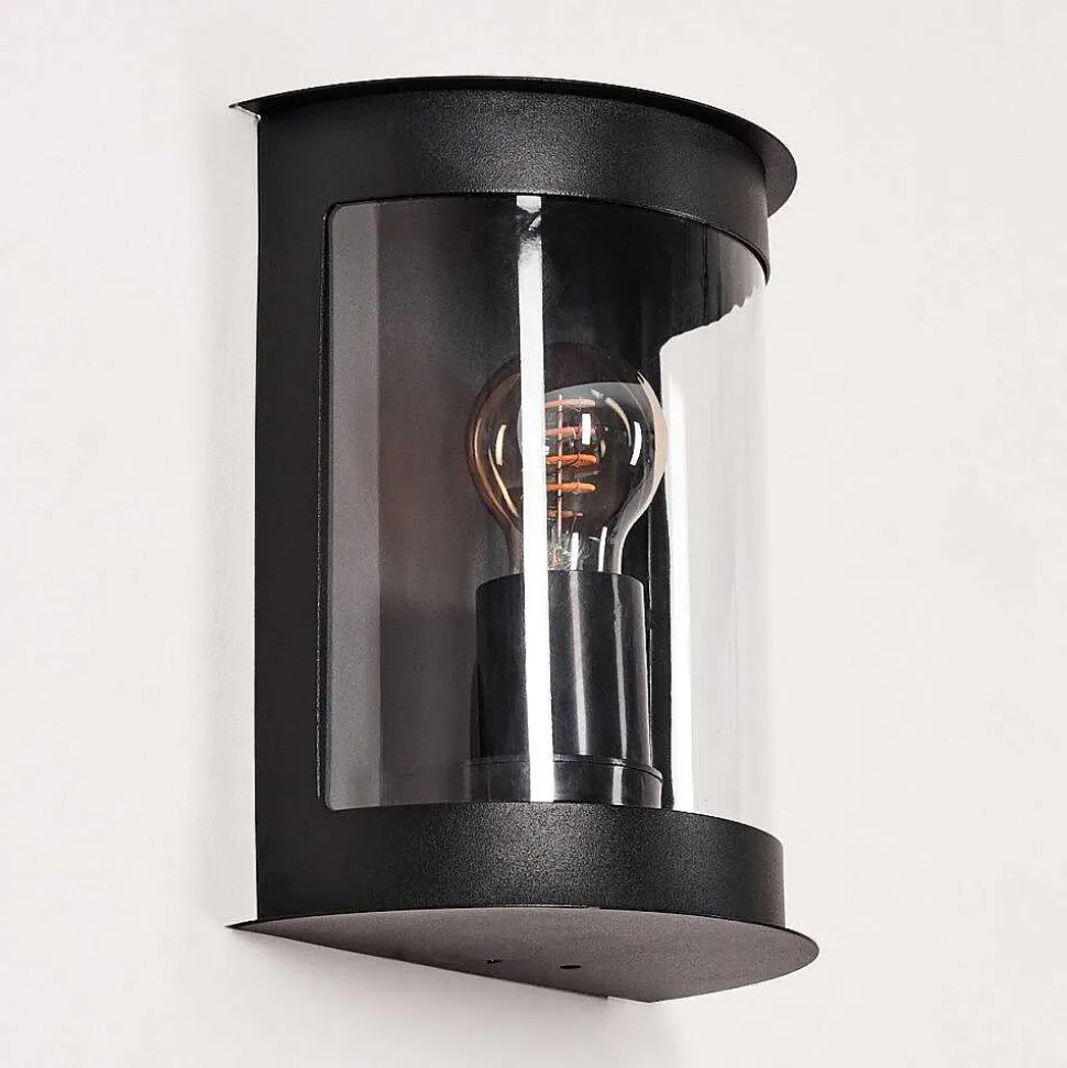 Applique Murale D'Exterieur Spitnes Noir, 1 Lumiere
