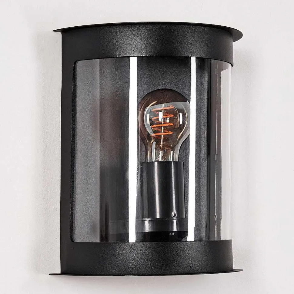 Applique Murale D'Exterieur Spitnes Noir, 1 Lumiere