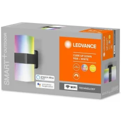 Applique Murale D'Exterieur Ledvance Cube Gris, 1 Lumiere, Changeur De Couleurs