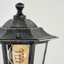 Applique Murale D'Exterieur Loria Gris, Noir, Argente, 1 Lumiere, Detecteur De Mouvement