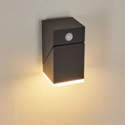 Applique Murale D'Exterieur Toogong Led Anthracite, 1 Lumiere, Detecteur De Mouvement