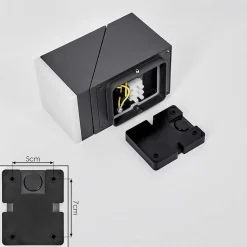 Applique Murale D'Exterieur Toogong Led Anthracite, 1 Lumiere, Detecteur De Mouvement