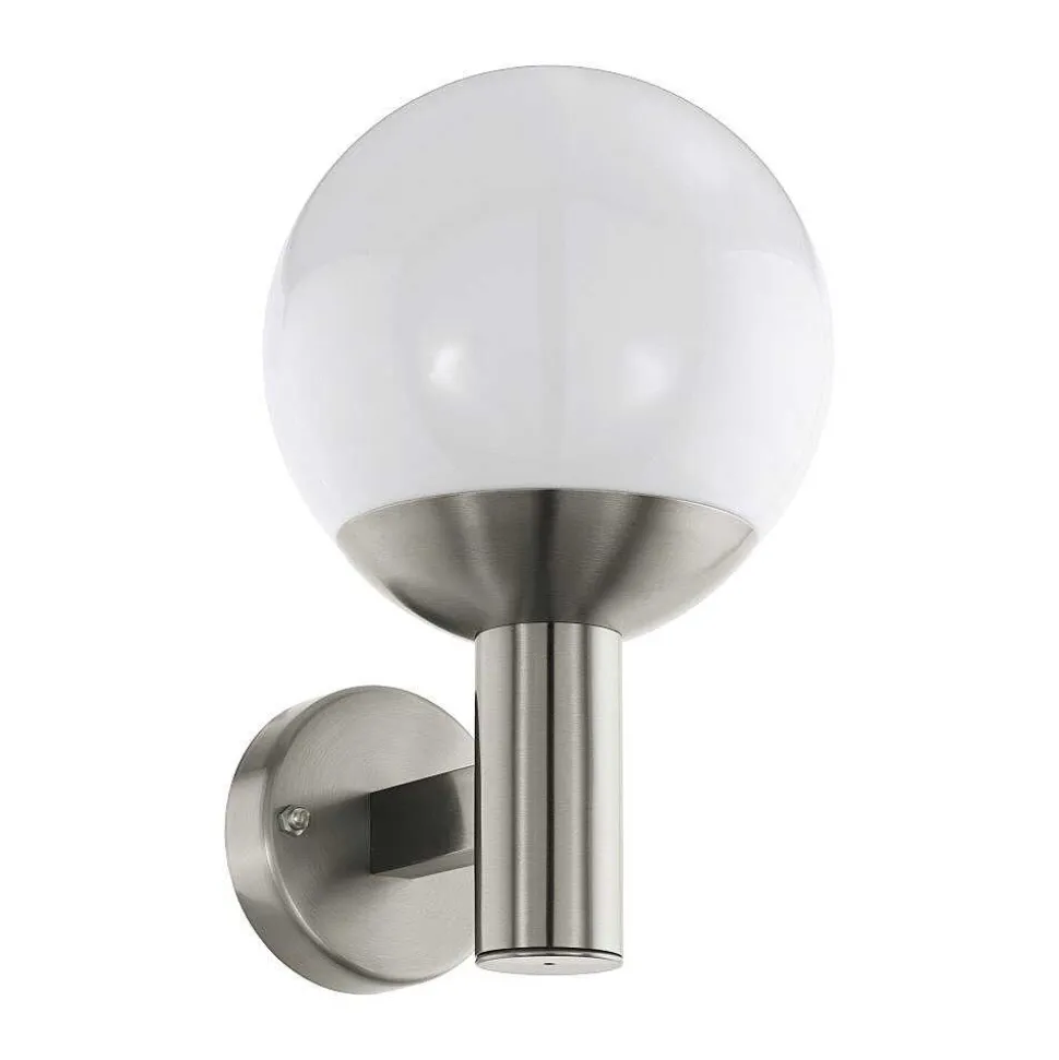 Applique Murale D'Exterieur Eglo Connect Nisia Led Acier Inoxydable, 1 Lumiere