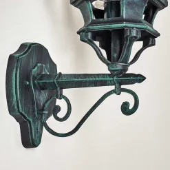 Applique Murale D'Exterieur Lentua Vert, Noir, 1 Lumiere