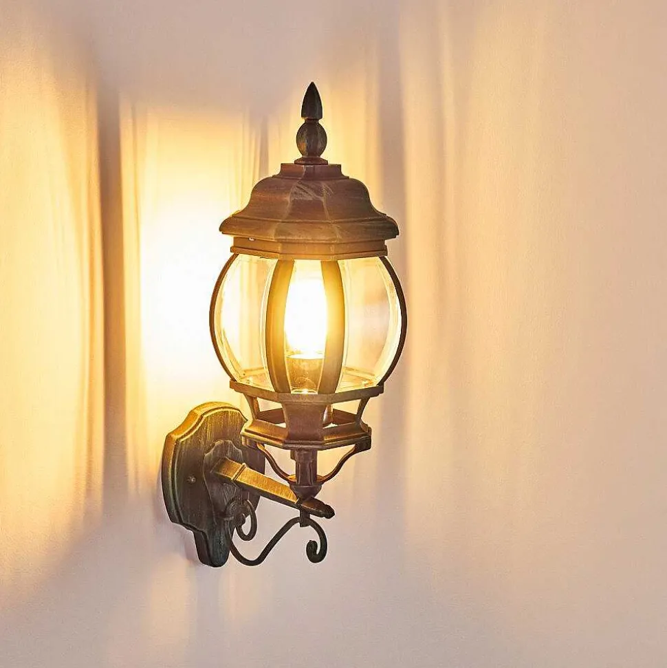 Applique Murale D'Exterieur Lentua Vert, Noir, 1 Lumiere