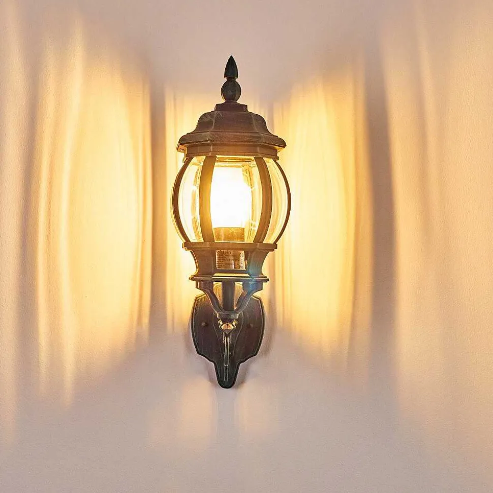 Applique Murale D'Exterieur Lentua Vert, Noir, 1 Lumiere