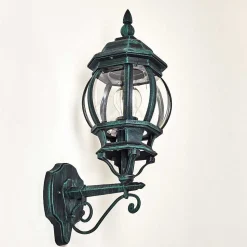 Applique Murale D'Exterieur Lentua Vert, Noir, 1 Lumiere