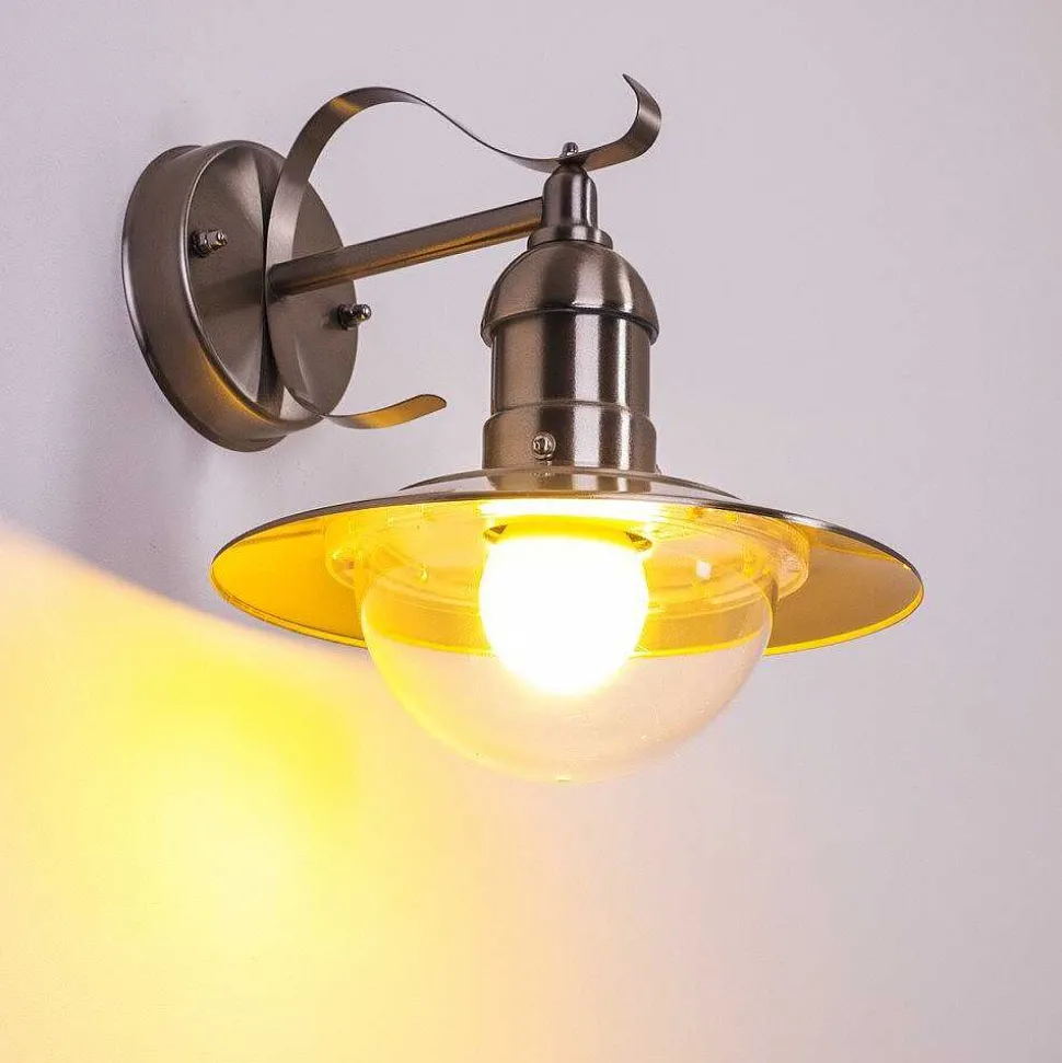 Applique Murale D\\'Exterieur Broni Acier Inoxydable, 1 Lumiere