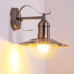 Applique Murale D\\'Exterieur Broni Acier Inoxydable, 1 Lumiere
