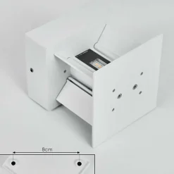 Applique Murale D'Exterieur Tamarin Led Blanc, 2 Lumieres