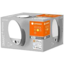 Applique Murale D'Exterieur Ledvance Smart+ Gris, 1 Lumiere, Detecteur De Mouvement